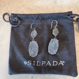 SILPADA 925 2” DRUZY DROP EARRINGS VGUC